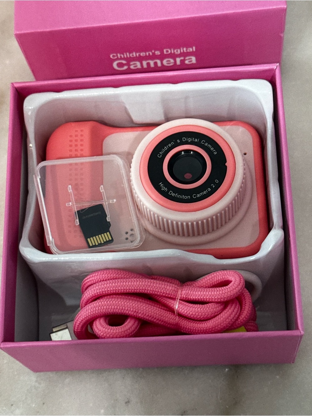 Children's Digital Camera - Pink Compact Kids Camera
